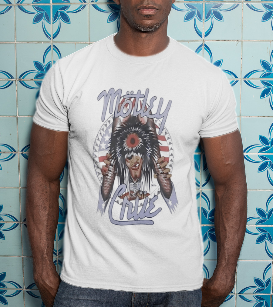 Mötley Crüe Tyler America 1989 Copyright Inc Vintage Style Rock Band Tour T-Shirt