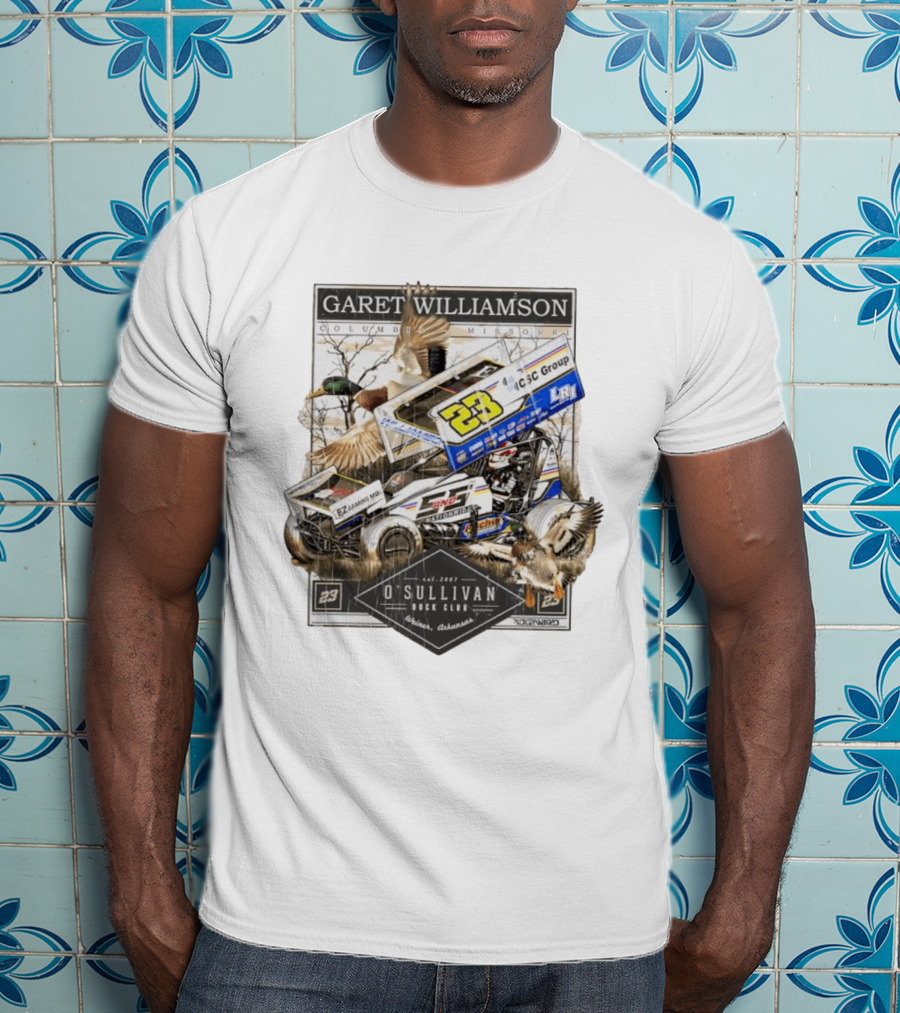 Garet Williamson Sprint Car Racing O'Sullivan Duck Club Arkansas Columbia Missouri 23 Racing T-Shirt