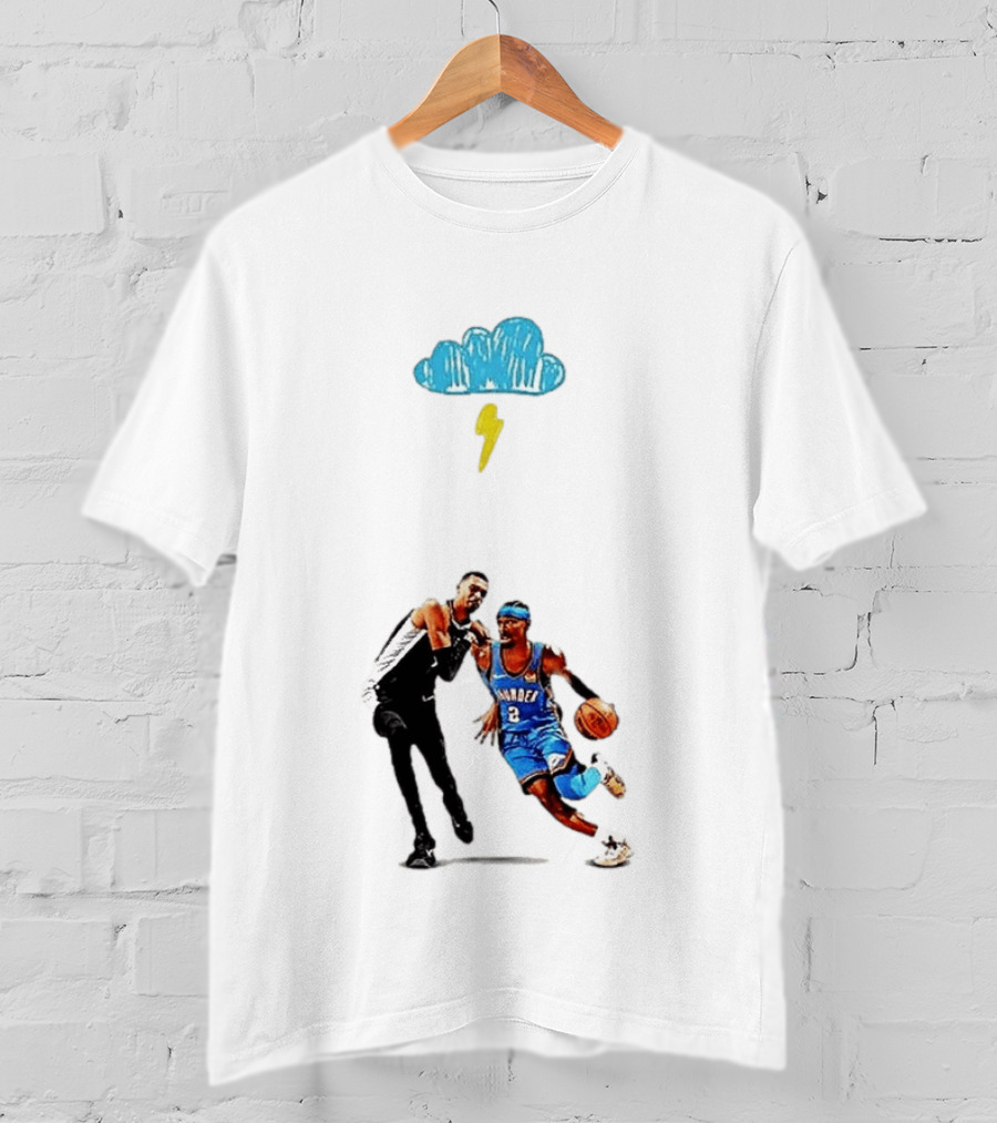 Shai Gilgeous Alexander Oklahoma City Thunder Keldon Johnson San Antonio Spurs Basketball Matchup T-Shirt
