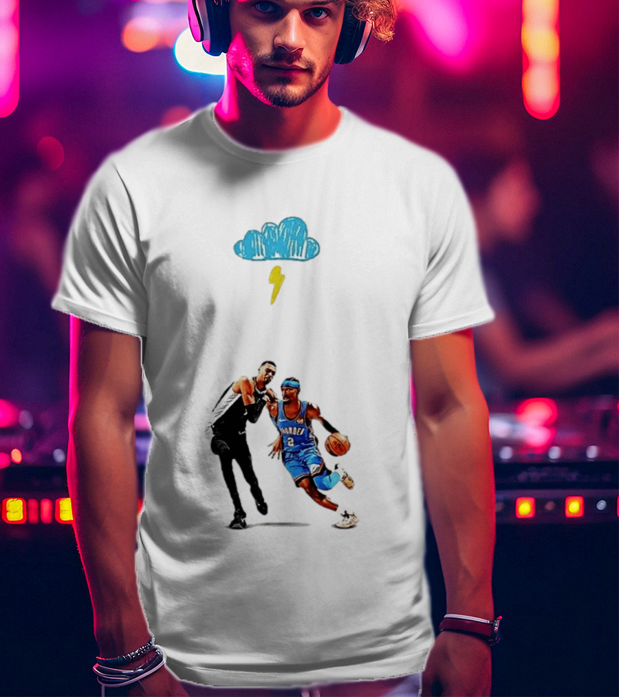 Shai Gilgeous Alexander Oklahoma City Thunder Keldon Johnson San Antonio Spurs Basketball Matchup T-Shirt