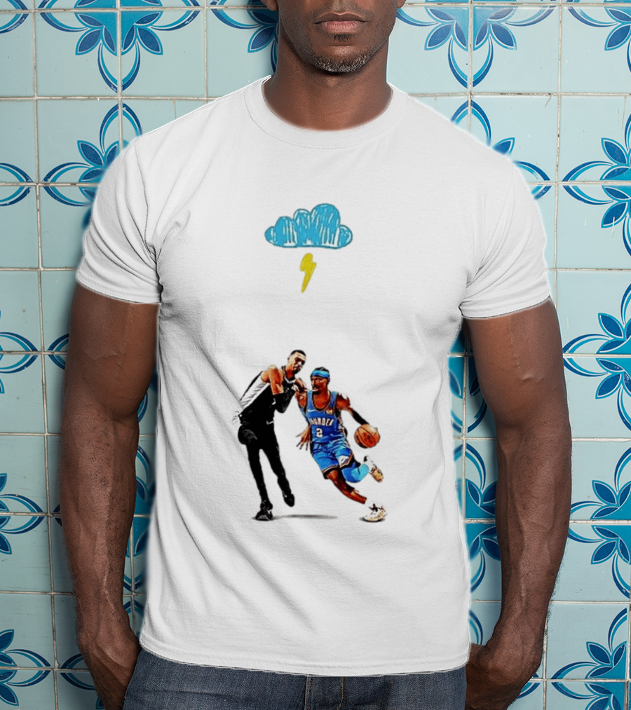 Shai Gilgeous Alexander Oklahoma City Thunder Keldon Johnson San Antonio Spurs Basketball Matchup T-Shirt