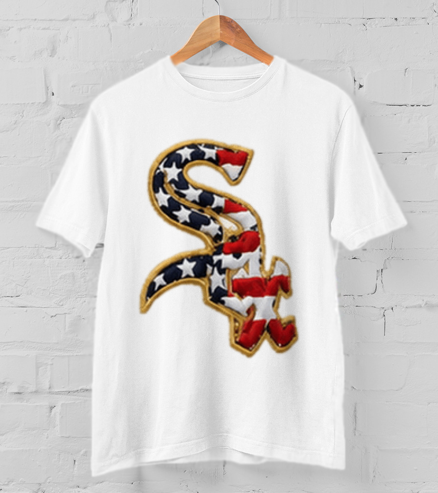 America 250th Anniversary White Sox Hat Patriotic Stars And Stripes T-Shirt