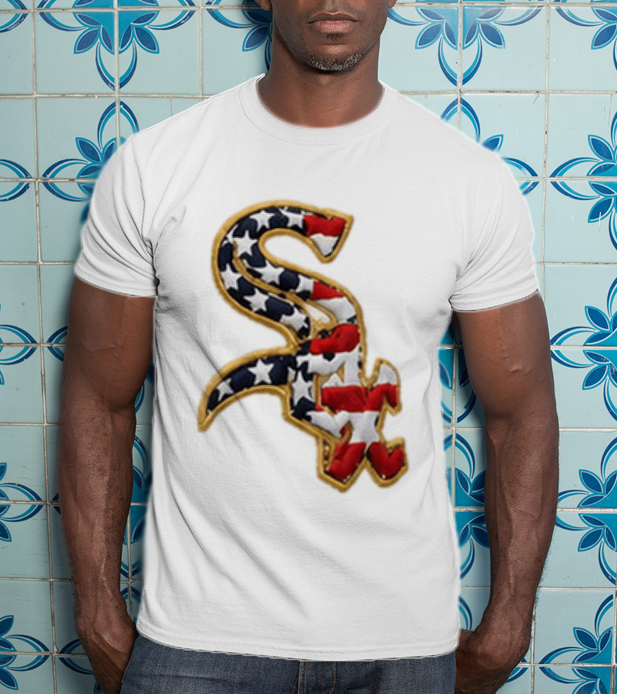 America 250th Anniversary White Sox Hat Patriotic Stars And Stripes T-Shirt