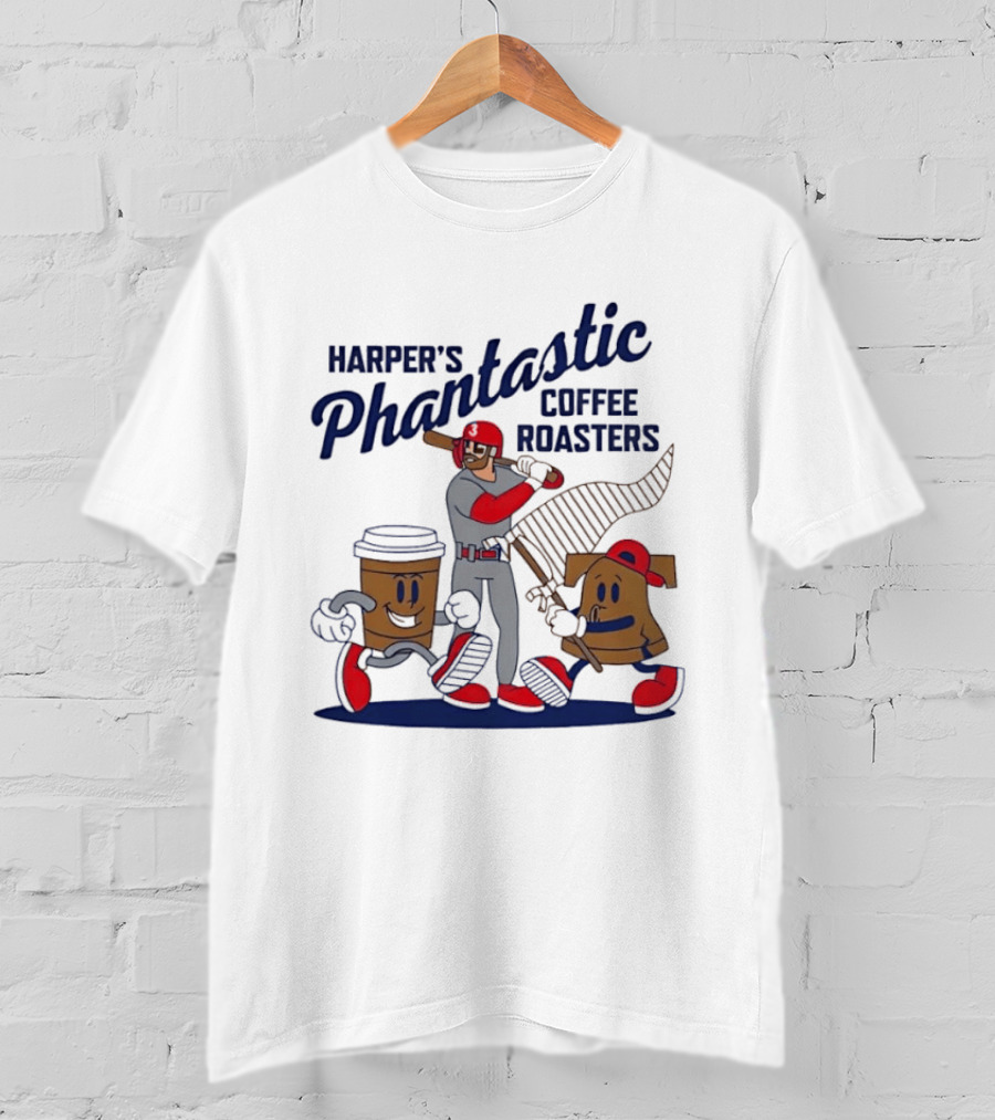 Bryce Harper Philadelphia Phillies MLB Harpers Phantastic Coffee Roasters Baseball T-Shirt