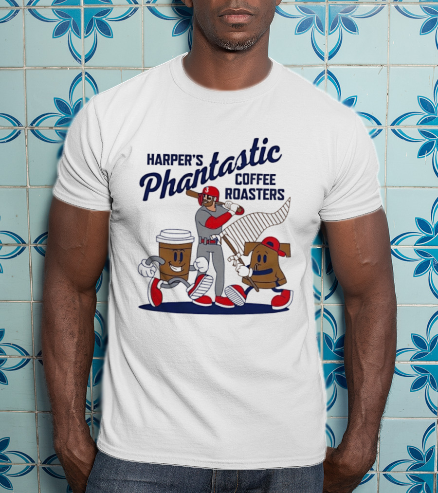 Bryce Harper Philadelphia Phillies MLB Harpers Phantastic Coffee Roasters Baseball T-Shirt