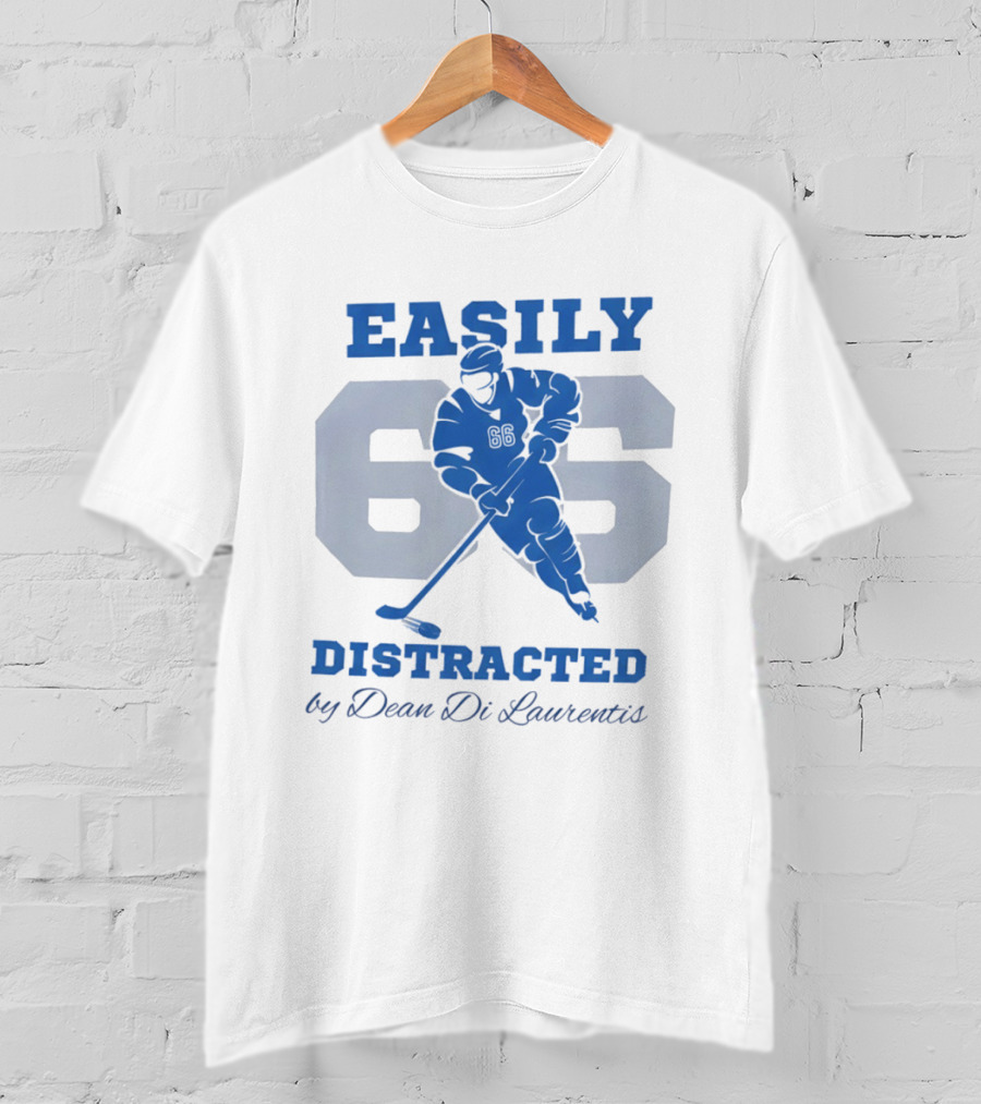 Easily Distracted 66 By Dean Di Laurentis Hockey Romance T-Shirt