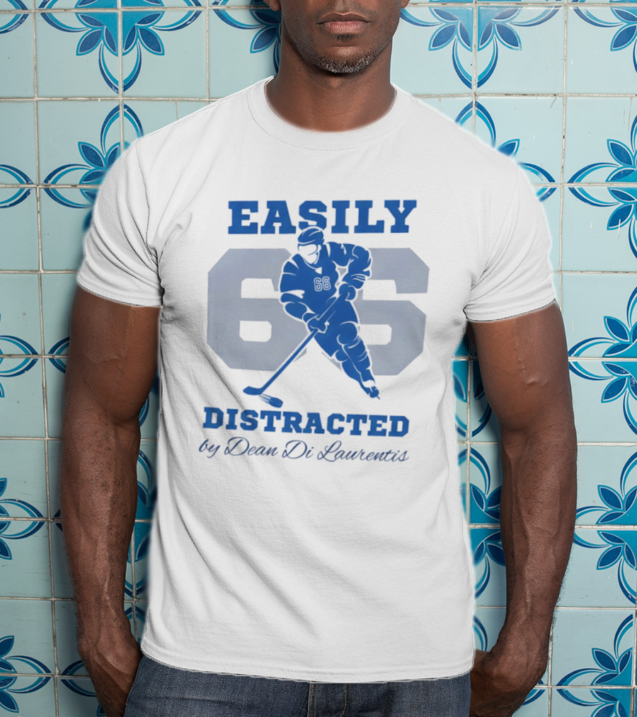 Easily Distracted 66 By Dean Di Laurentis Hockey Romance T-Shirt