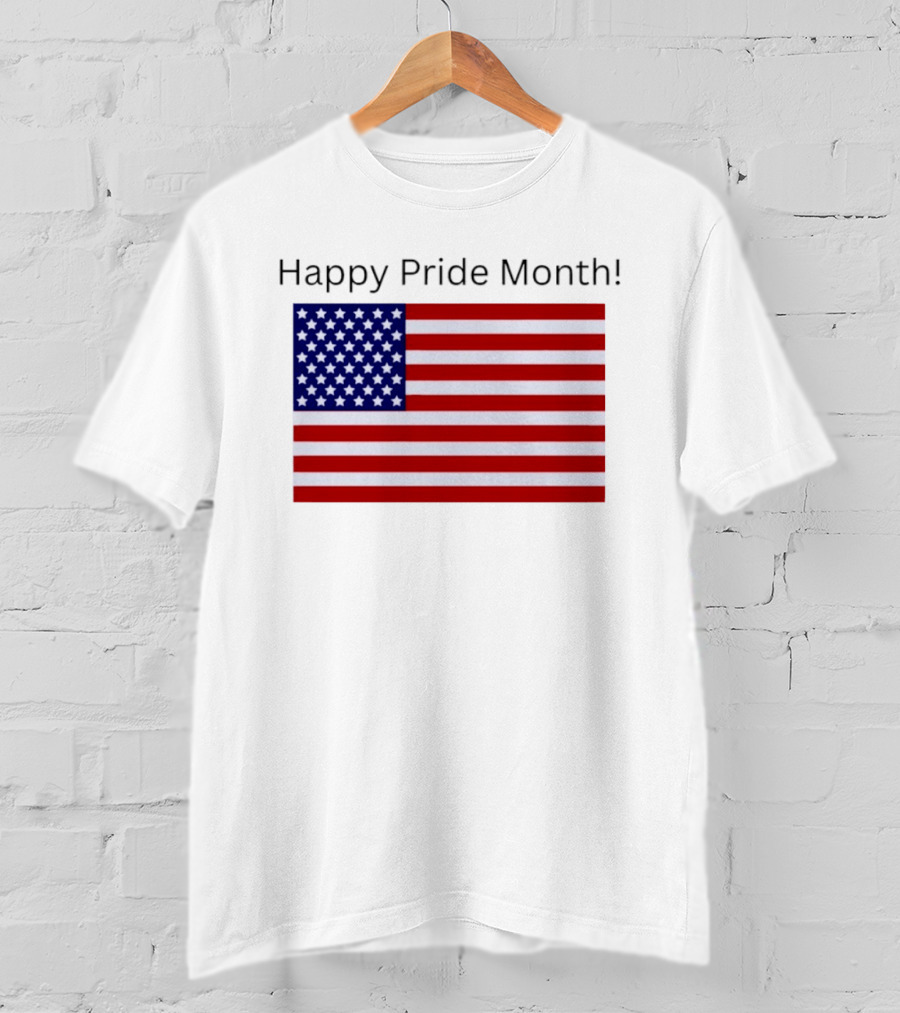 Happy Pride Month USA Flag Celebration T-Shirt