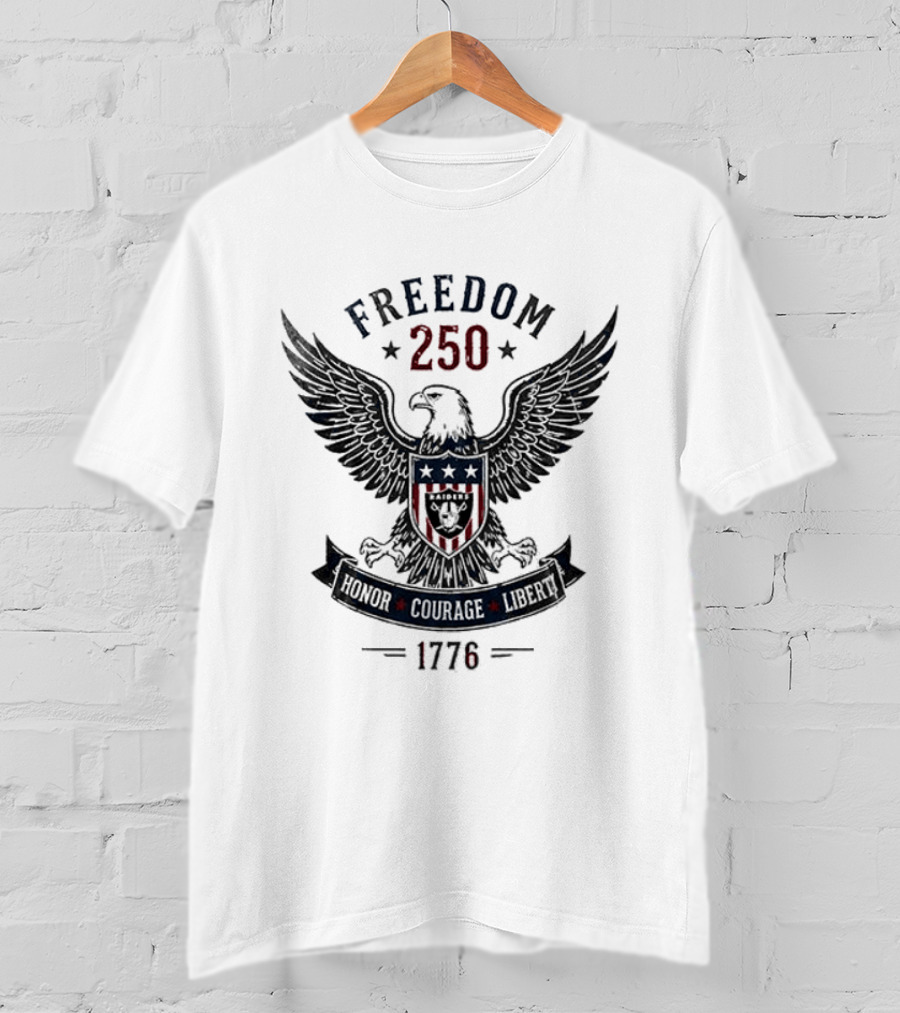 Freedom 250 Honor Courage 1776 Eagle T-Shirt