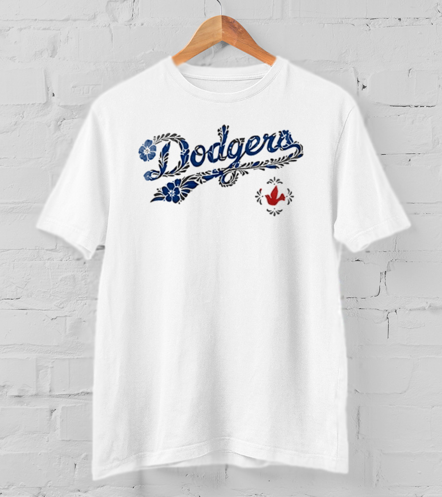 Los Angeles Dodgers Floral Mexican Heritage T-Shirt