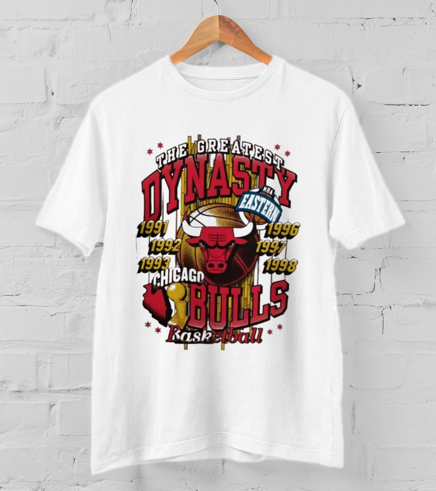 The Greatest Dynasty Chicago Bulls Basketball 1991 1998 NBA Eastern Champs T-Shirt