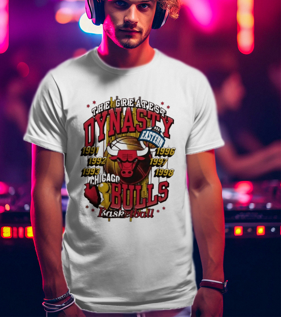 The Greatest Dynasty Chicago Bulls Basketball 1991 1998 NBA Eastern Champs T-Shirt