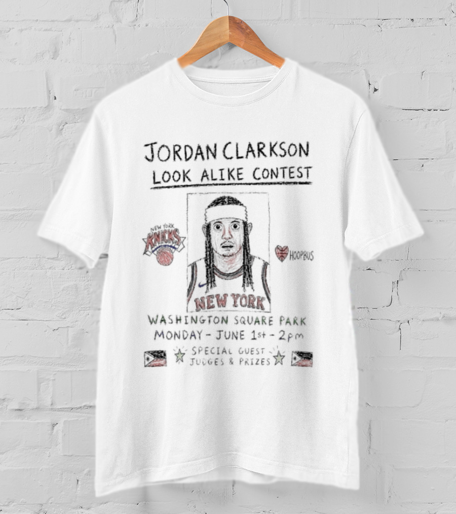Jordan Clarkson Look Alike Contest New York Washington Square Park Monday June 1st Knicks Fans Special Guest Judges Prizes T-Shirt