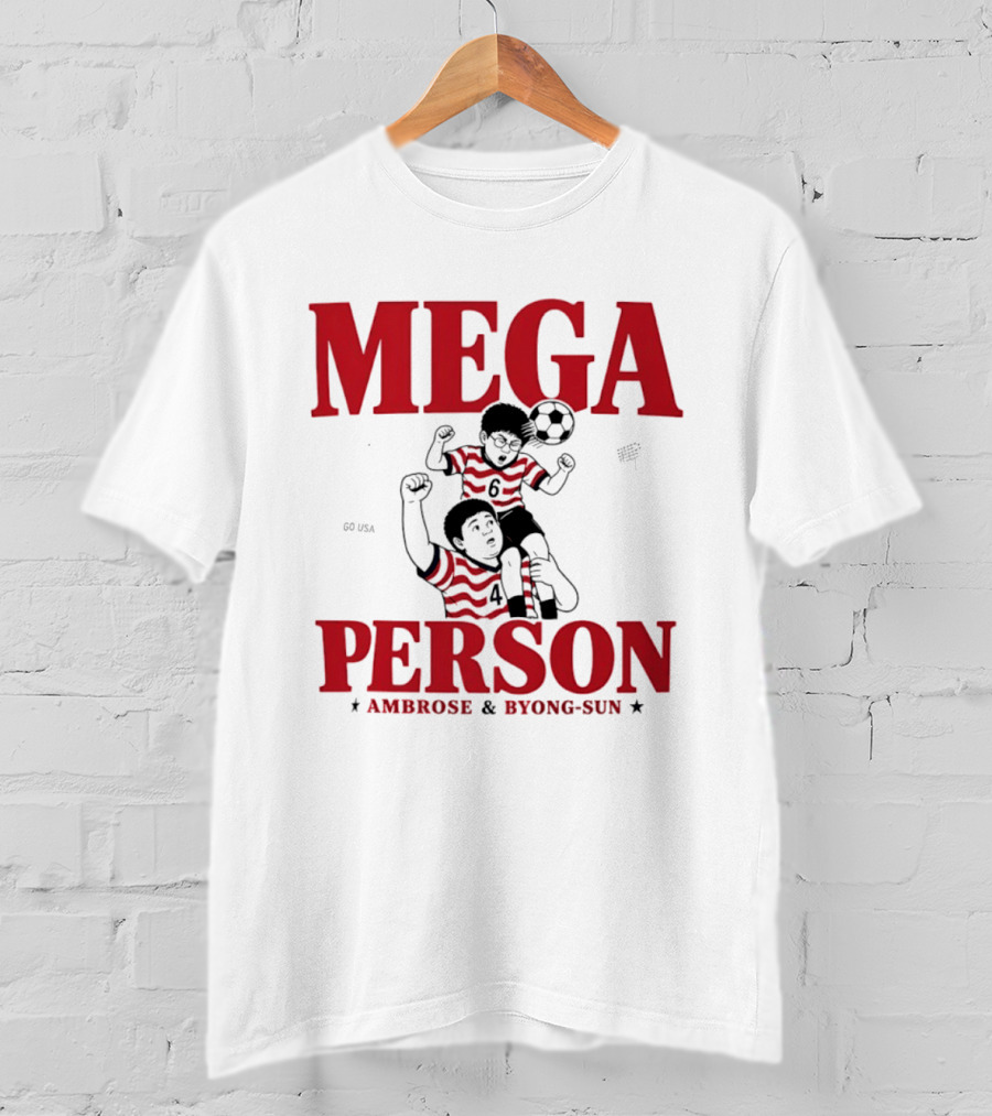 Mega Person Go USA Ambrose Byong Sun Soccer Duo T-Shirt