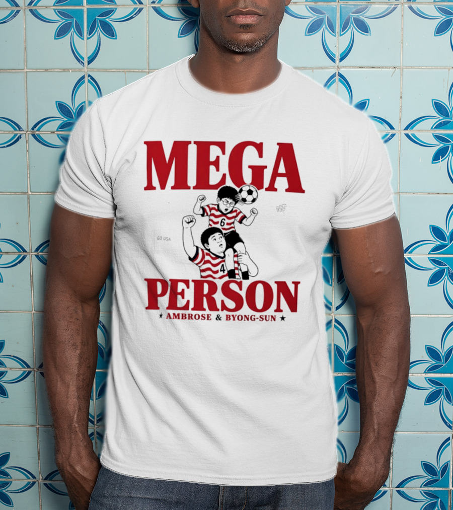 Mega Person Go USA Ambrose Byong Sun Soccer Duo T-Shirt