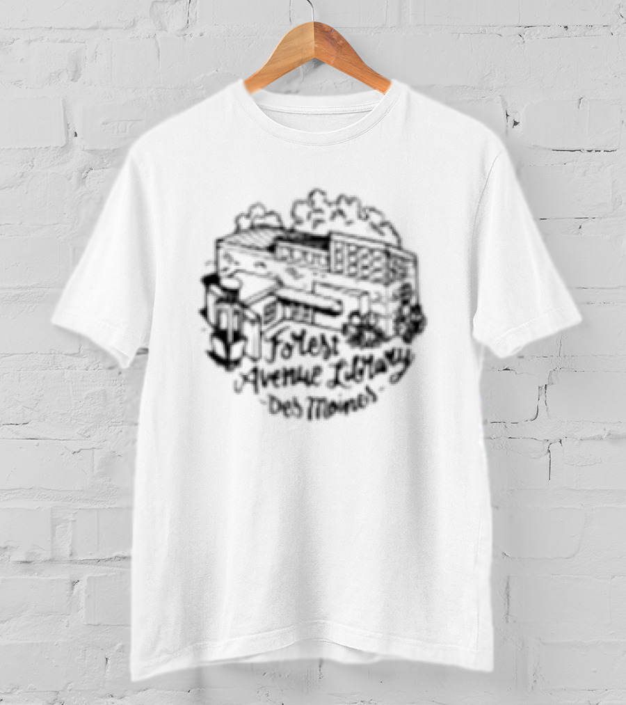 Des Moines Public Library Scenic Forest Scene T-Shirt
