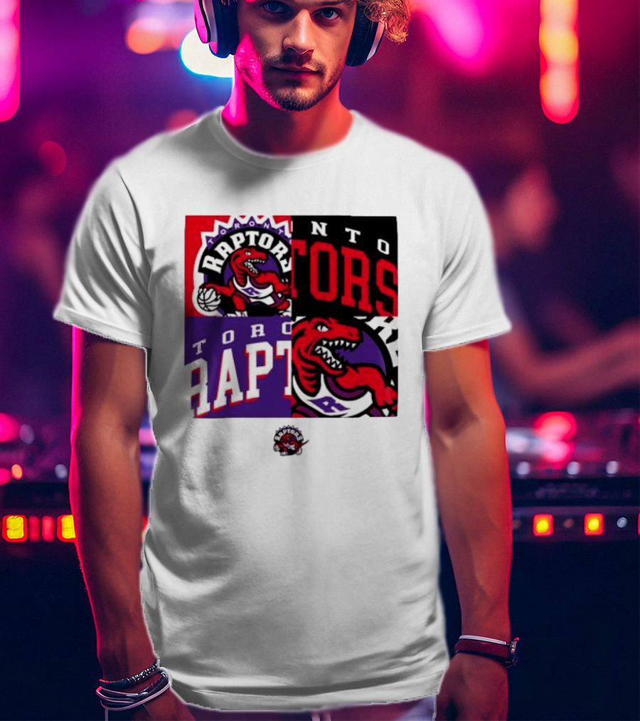 Toronto Raptors NBA Block Team Logo Graphic Raptors Basketball T-Shirt
