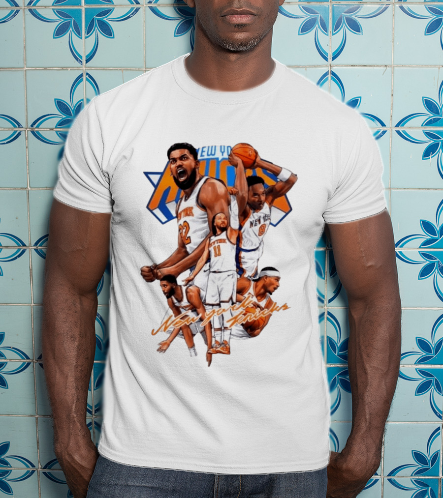 New York Knicks Jalen Brunson Julius Randle RJ Barrett Josh Hart Donte DiVincenzo NBA T-Shirt