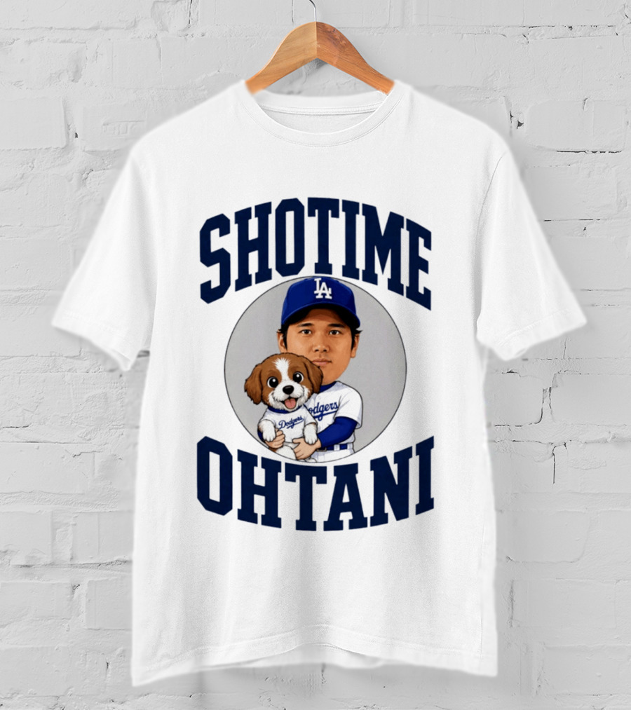ShoTime Ohtani Los Angeles Dodgers Player With Dog T-Shirt