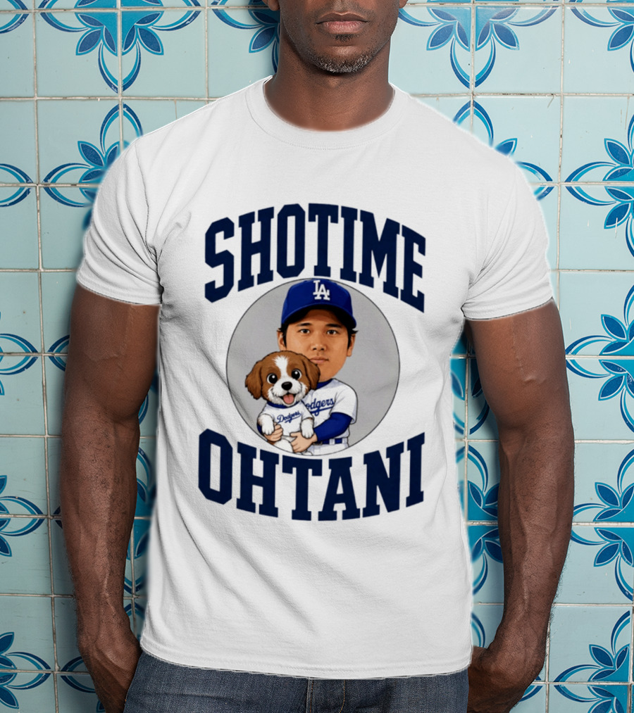 ShoTime Ohtani Los Angeles Dodgers Player With Dog T-Shirt