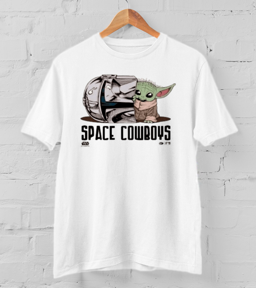 Star Wars Grogu Space Cowboys Helmet And Child Duo T-Shirt