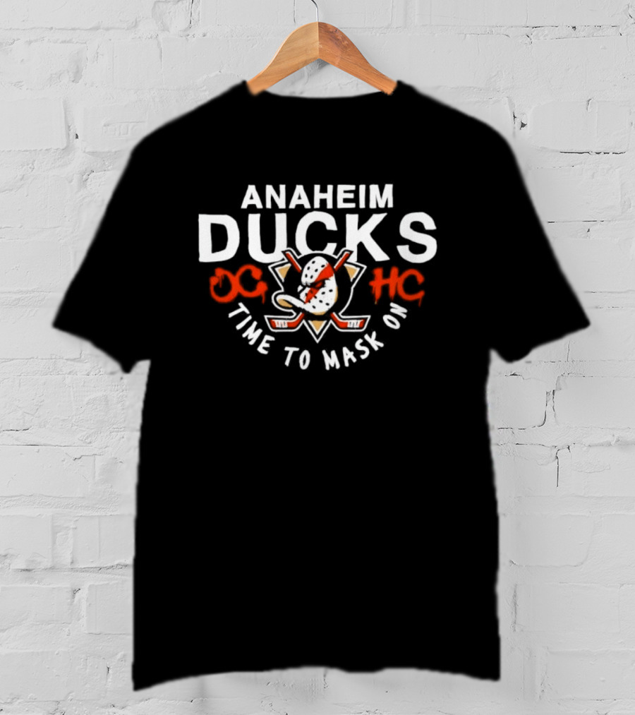 Anaheim Ducks Time To Mask On OC HC Hockey T-Shirt