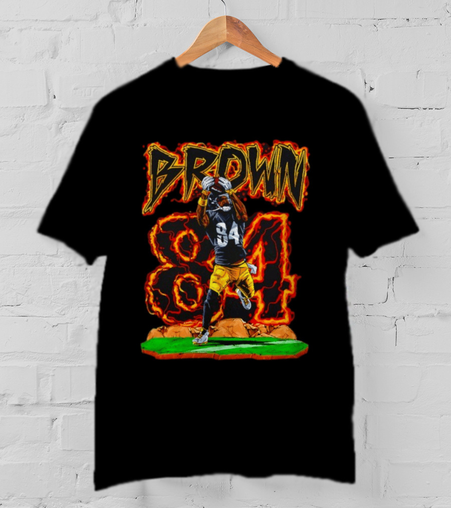 Brown 84 Steelers Wide Receiver Pittsburgh Antonio T-Shirt