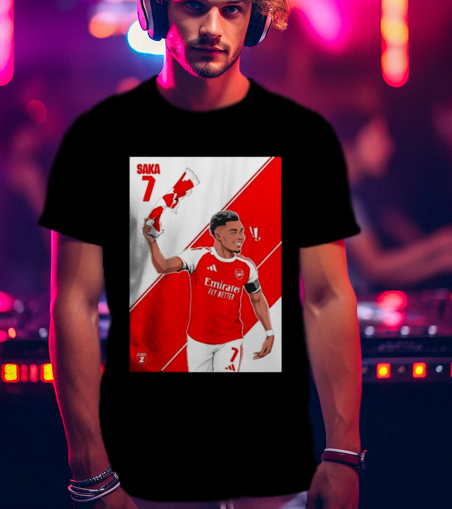 Arsenal F.C. Bukayo Saka 7 Starboy Emirates Fly Better T-Shirt
