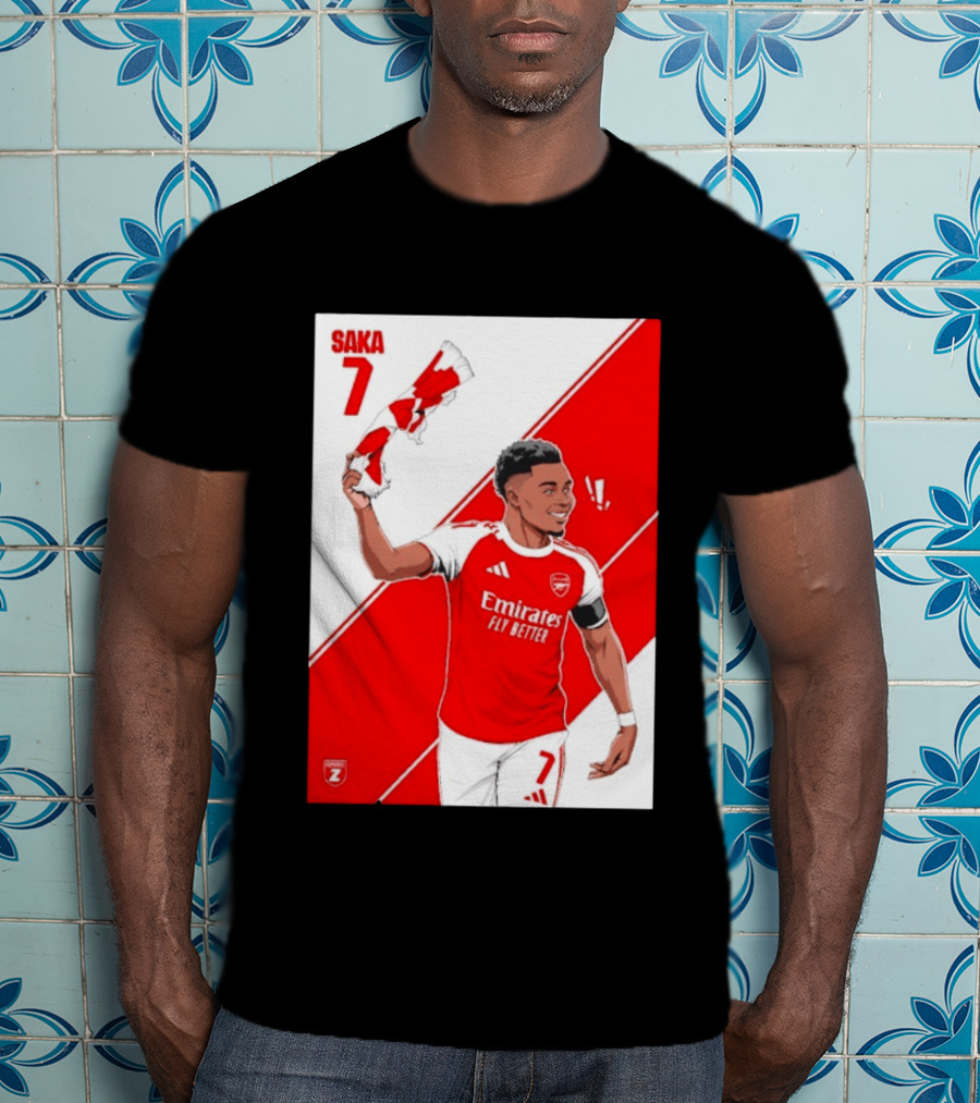 Arsenal F.C. Bukayo Saka 7 Starboy Emirates Fly Better T-Shirt