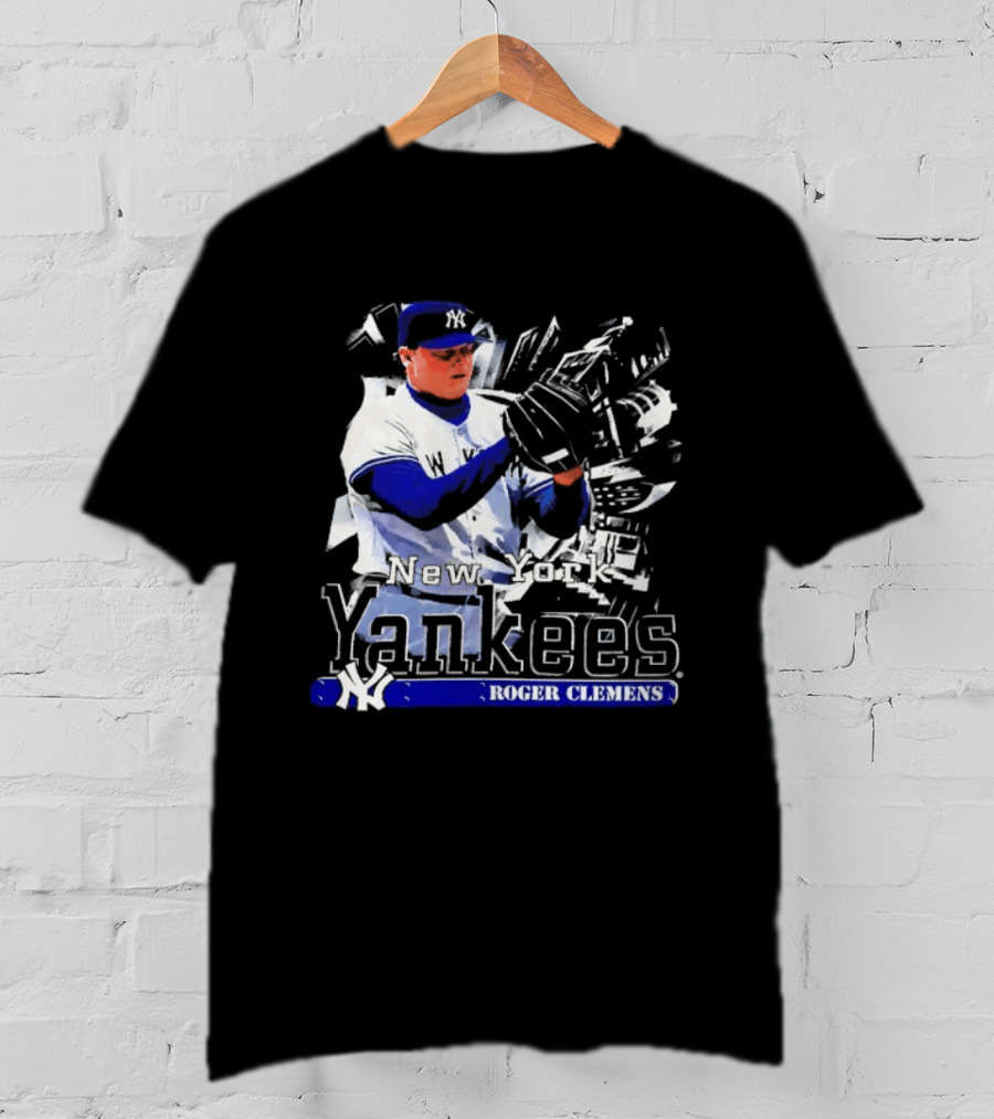 Yankees Roger Clemens Pitcher Artwork Classic Baseball T-Shirt