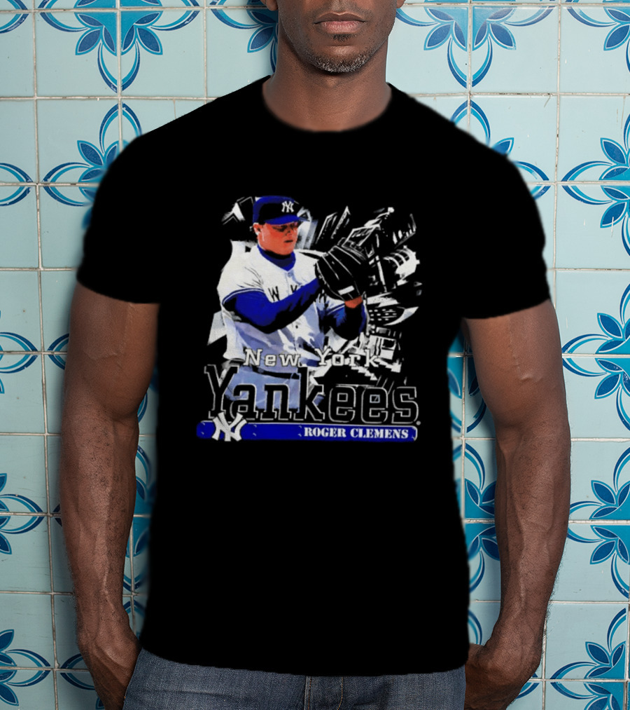 Yankees Roger Clemens Pitcher Artwork Classic Baseball T-Shirt