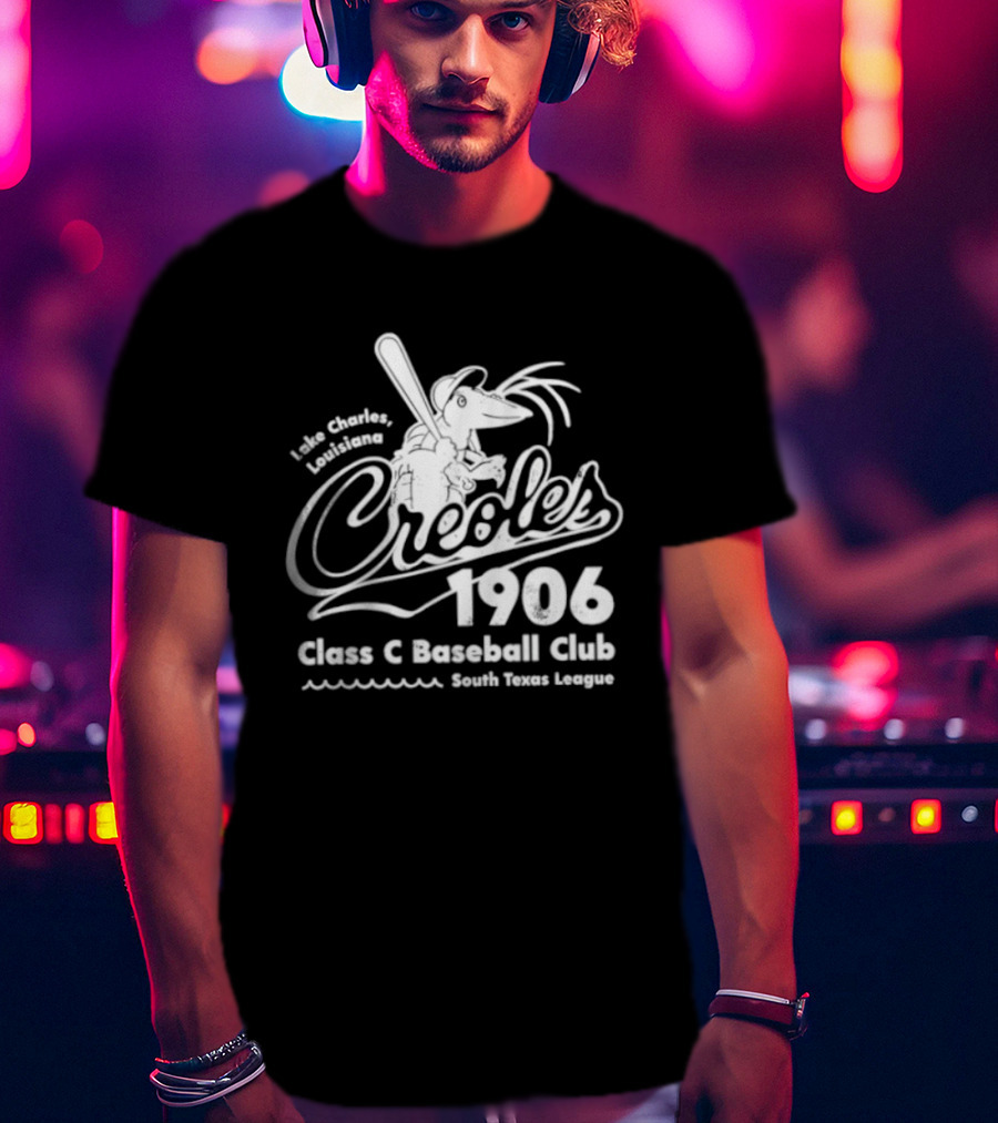 Creoles Lake Charles Louisiana 1906 Class C Baseball Club South Texas League T-Shirt