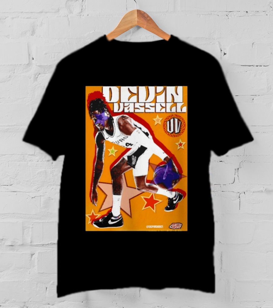Devin Vassell San Antonio Spurs Basketball Star Orange T-Shirt
