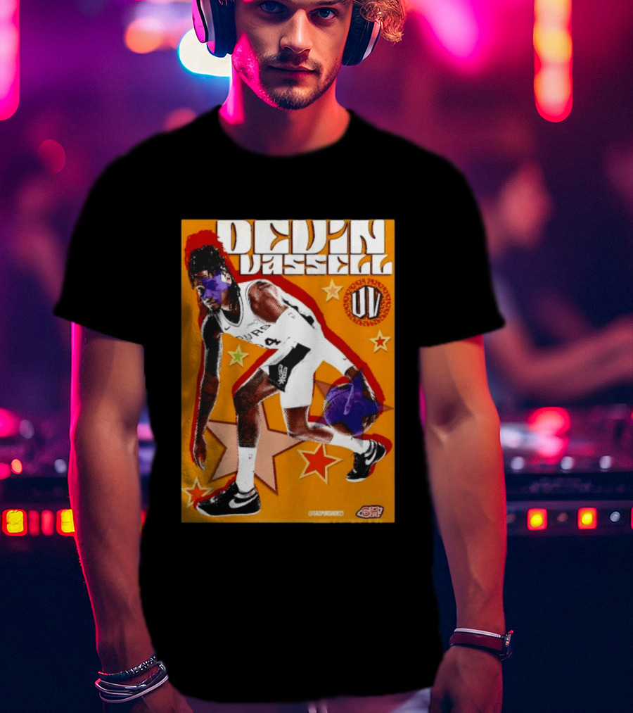 Devin Vassell San Antonio Spurs Basketball Star Orange T-Shirt