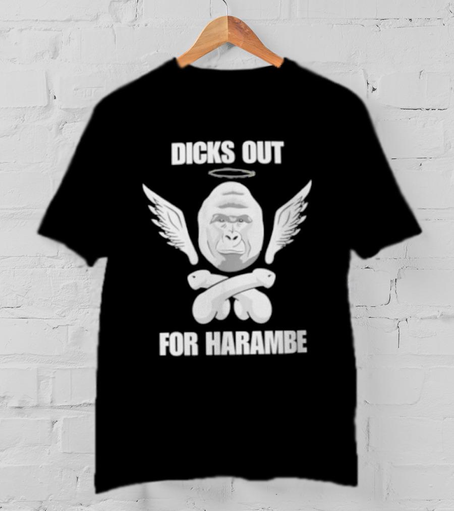 Dicks Out For Harambe Angel Wings Anniversary T-Shirt