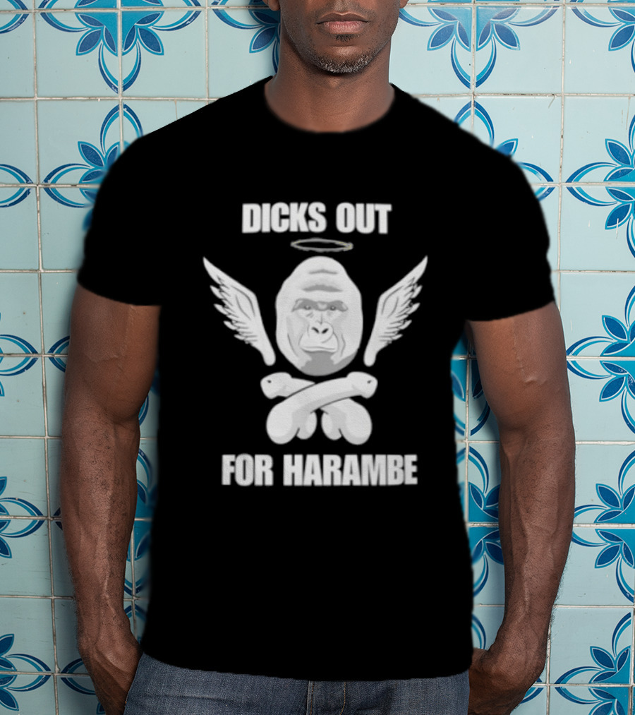 Dicks Out For Harambe Angel Wings Anniversary T-Shirt