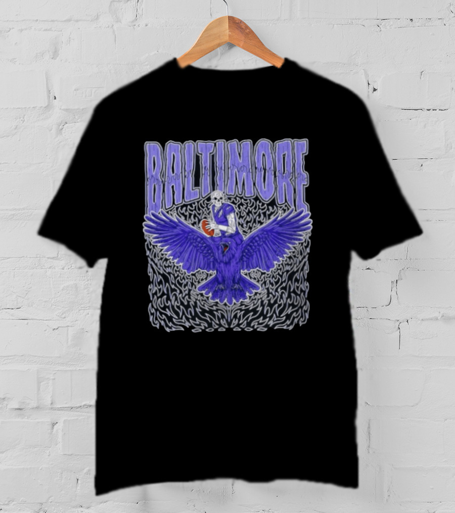 Skeleton Baltimore Ravens Rugby T-Shirt