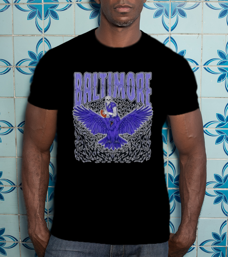 Skeleton Baltimore Ravens Rugby T-Shirt