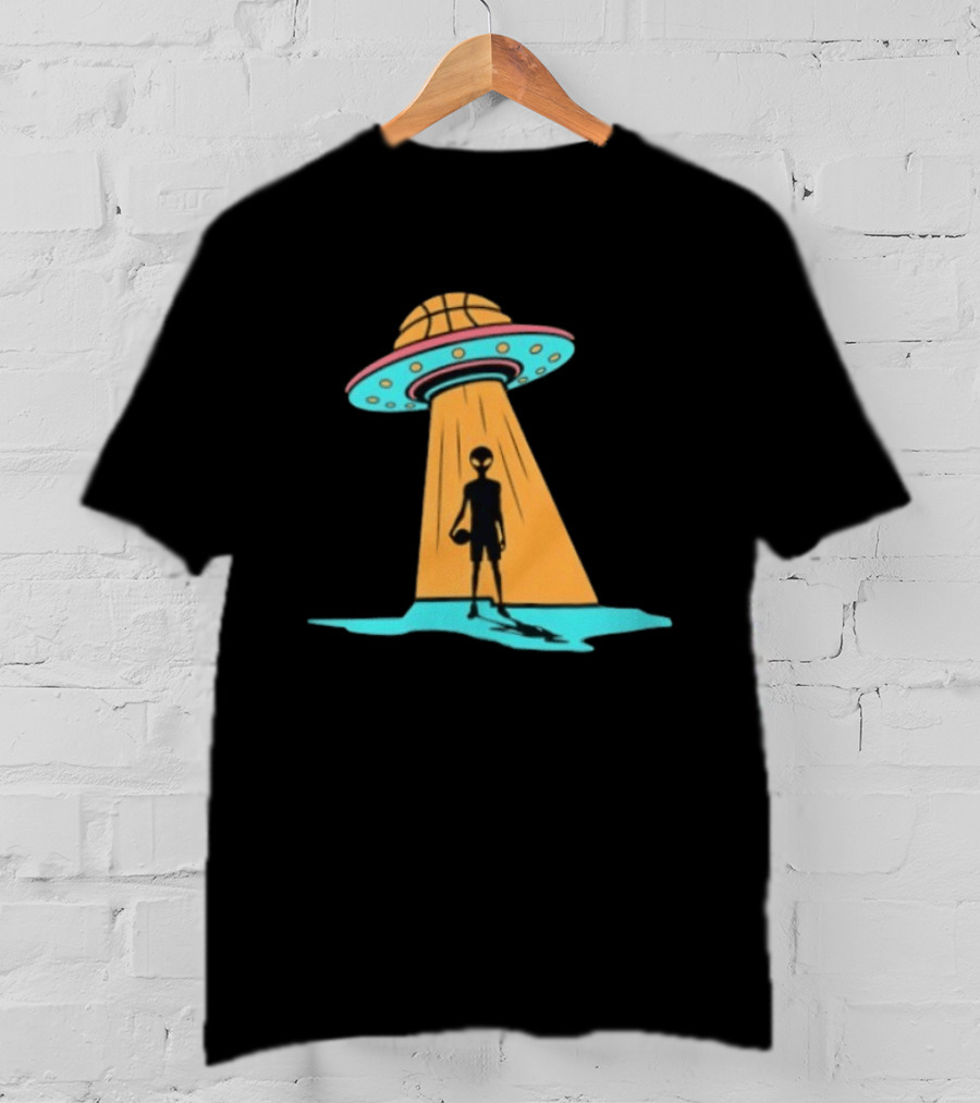 San Antonio Spurs Fiesta Alien Basketball UFO Landing T-Shirt