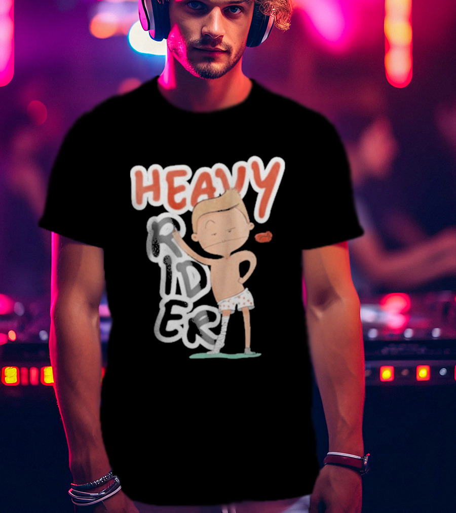 Srinivas Ganesh Heavy Rider Cartoon Character Comical Pose T-Shirt