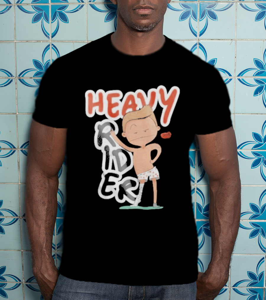 Srinivas Ganesh Heavy Rider Cartoon Character Comical Pose T-Shirt