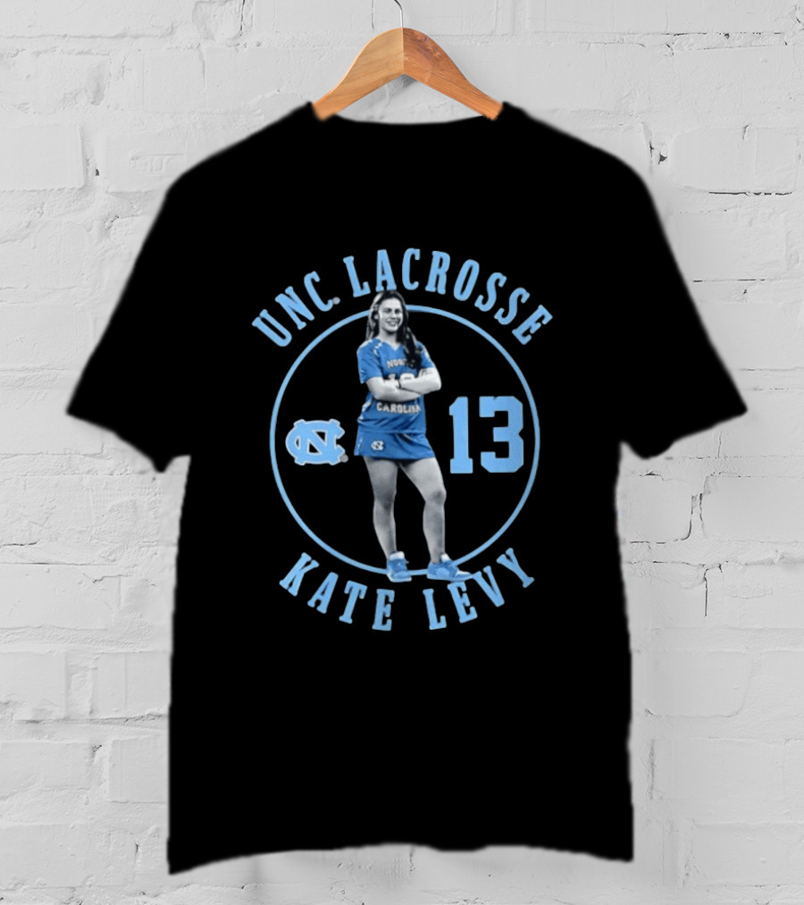 UNC Lacrosse Kate Levy 13 North Carolina Player Pose T-Shirt