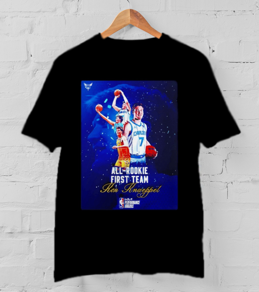 Kon Knueppel Charlotte Hornets All Rookie First Team NBA Performance Awards T-Shirt
