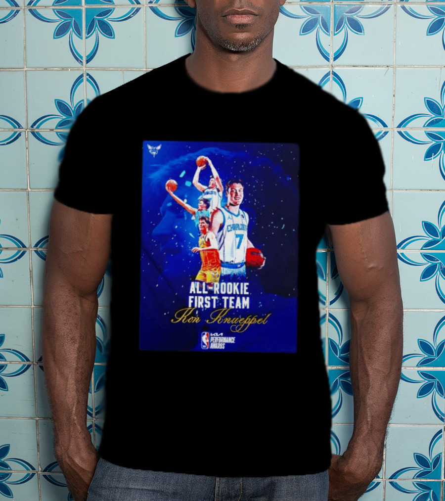 Kon Knueppel Charlotte Hornets All Rookie First Team NBA Performance Awards T-Shirt