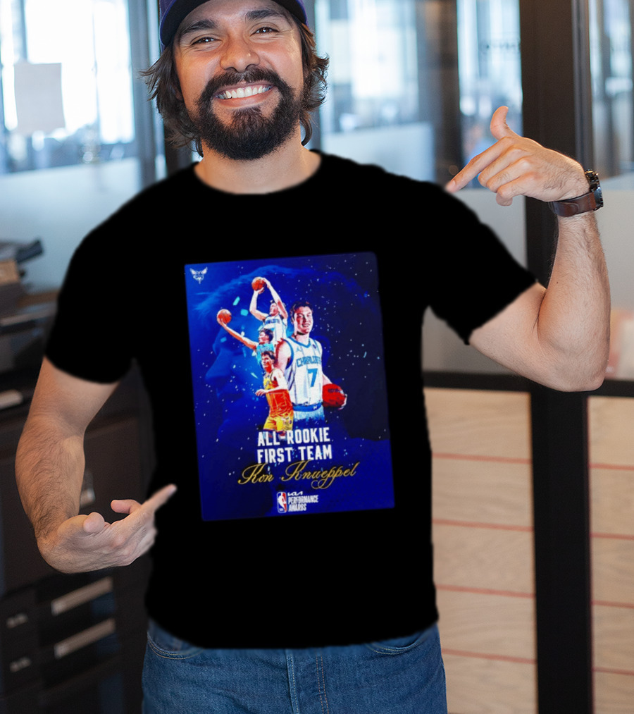 Kon Knueppel Charlotte Hornets All Rookie First Team NBA Performance Awards T-Shirt