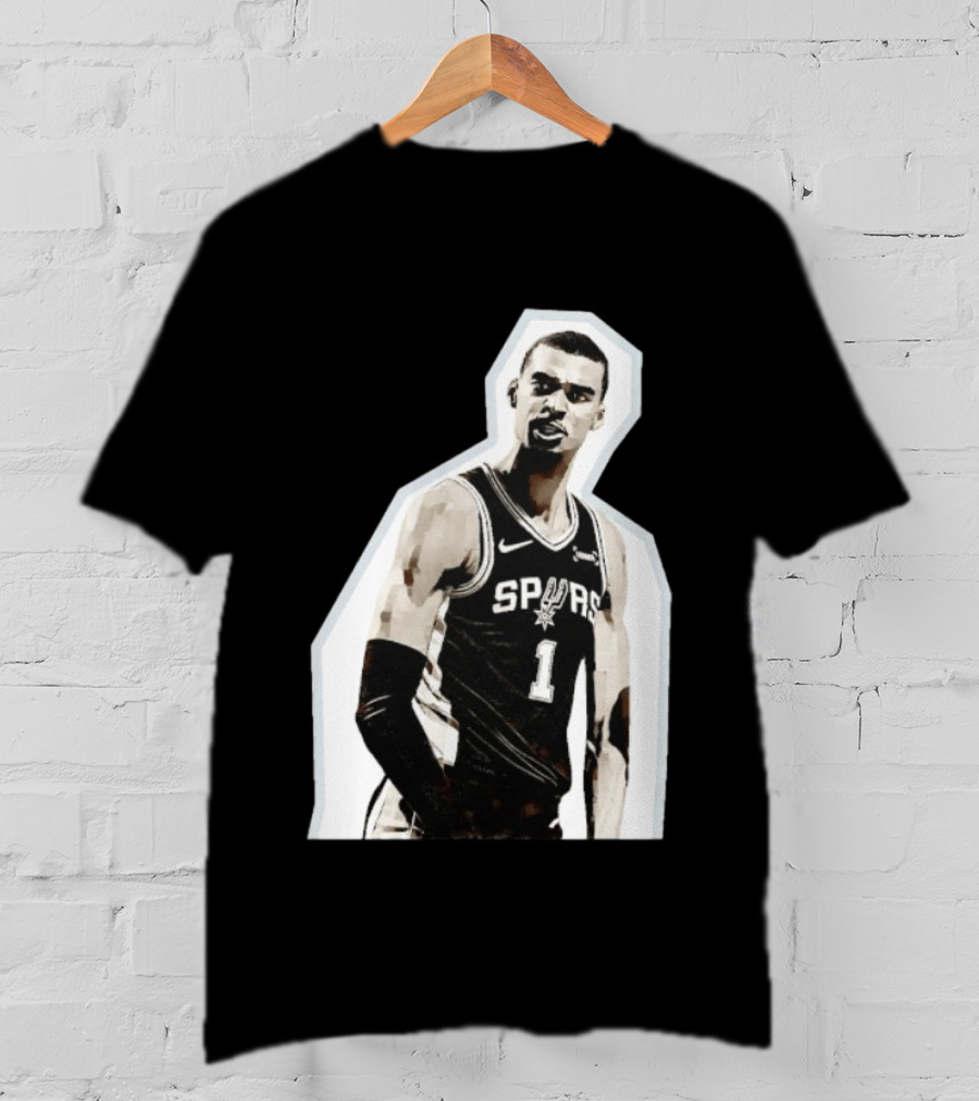 Victor Wembanyama Spurs Number 1 Basketball Jersey T-Shirt