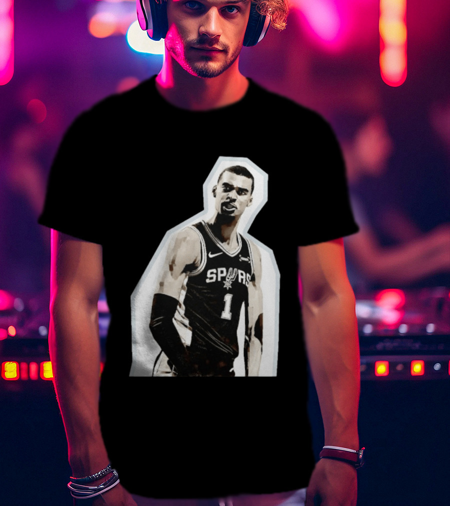 Victor Wembanyama Spurs Number 1 Basketball Jersey T-Shirt