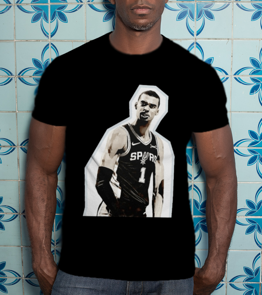 Victor Wembanyama Spurs Number 1 Basketball Jersey T-Shirt