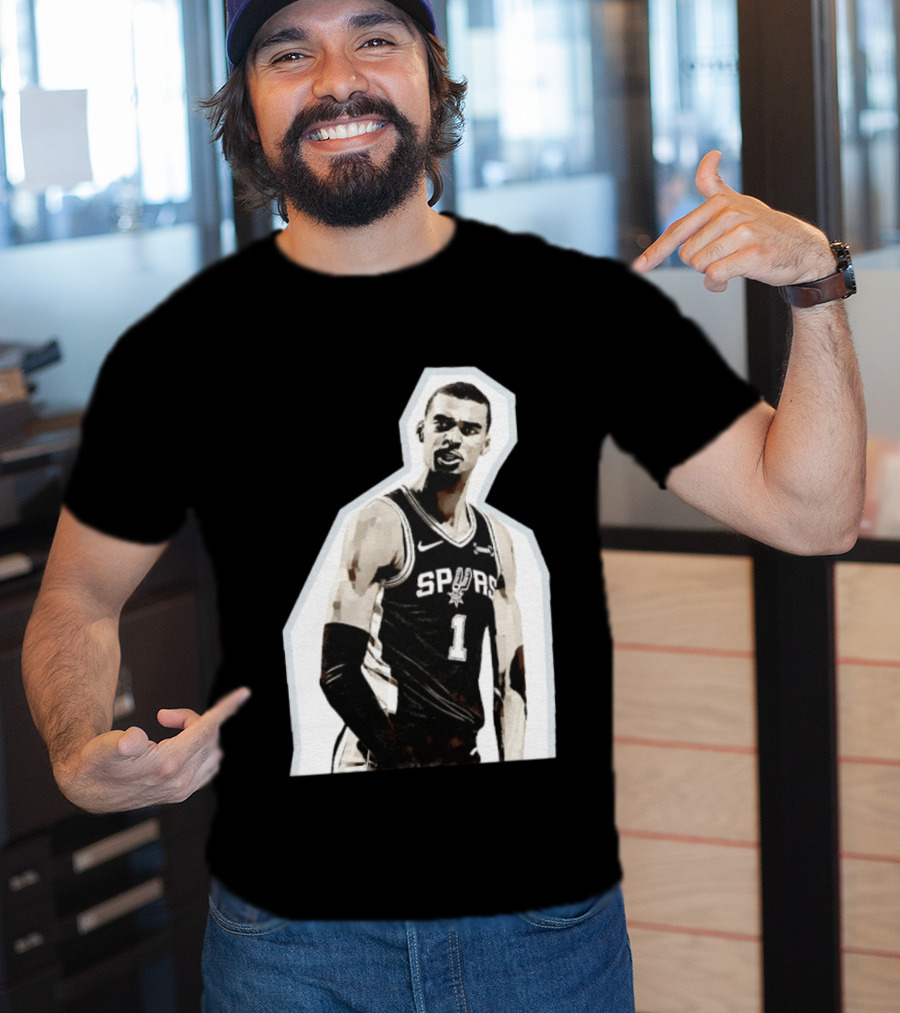 Victor Wembanyama Spurs Number 1 Basketball Jersey T-Shirt