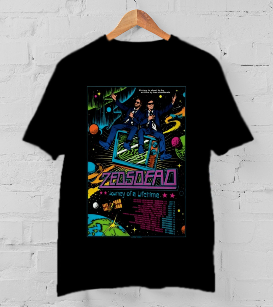 Zeds Dead Journey Of A Lifetime History Is About To Be Written By Two Deadbeats Tour 2026 T-Shirt